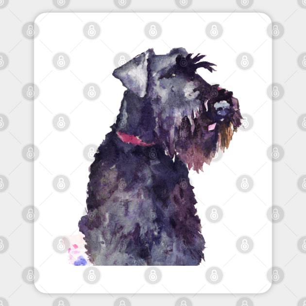 Watercolor Giant Schnauzer - Dog Lovers Magnet by Edd Paint Something